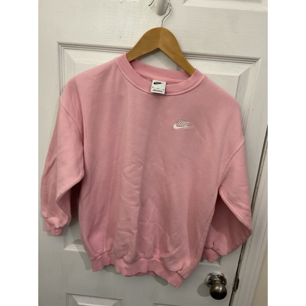 Nike Sportswear Club Fleece Sweatshirt Girls Medium Pink